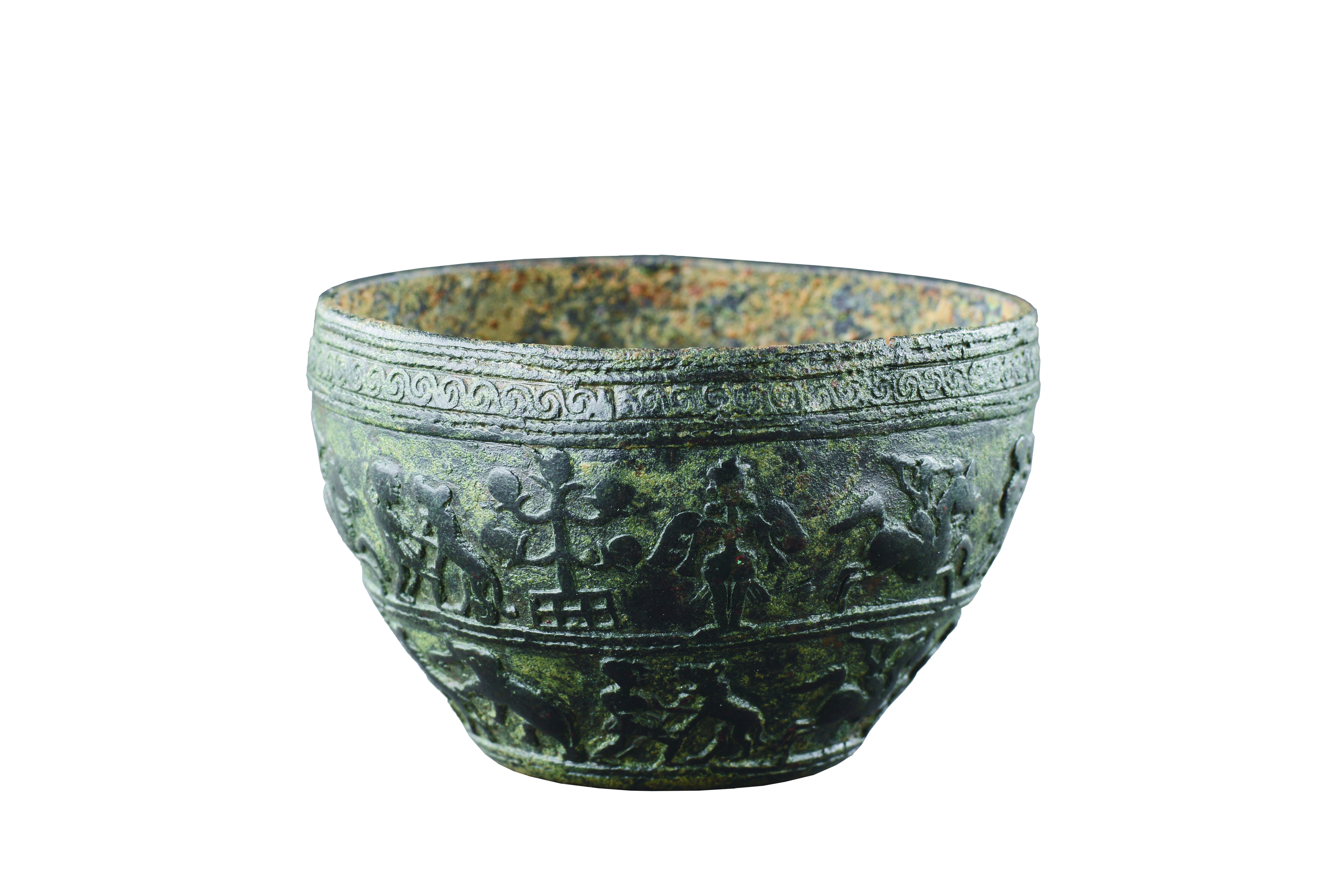 A Very Rare Bronze Goblet Illustrating the Story of Prince Kunala 